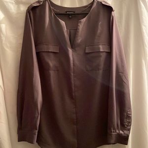 Ladies xxl blouse in grey by le chateau